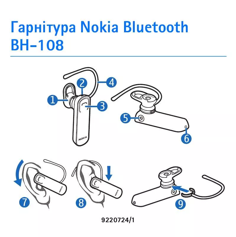 Mode d'emploi NOKIA BH-108