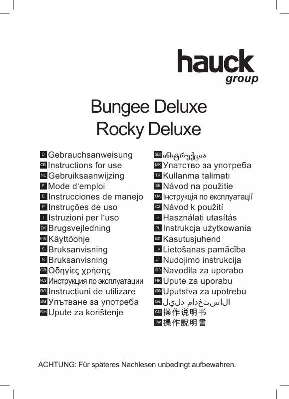 Mode d'emploi HAUCK ROCKY DELUXE