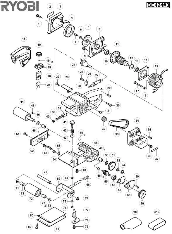 Mode d'emploi RYOBI BE424-3