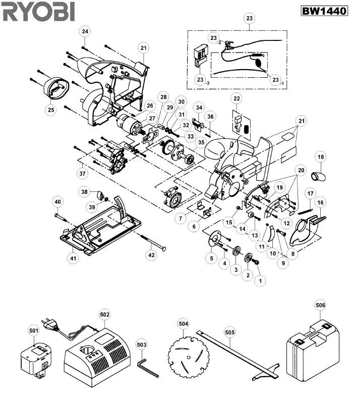 Mode d'emploi RYOBI BW1440