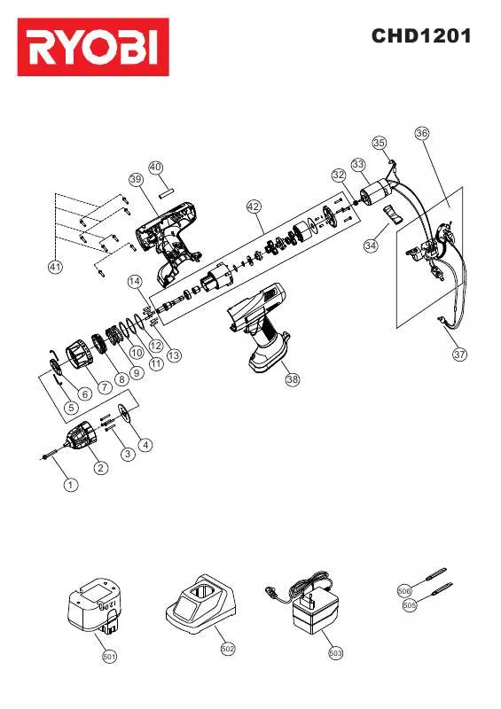 Mode d'emploi RYOBI CHD1201