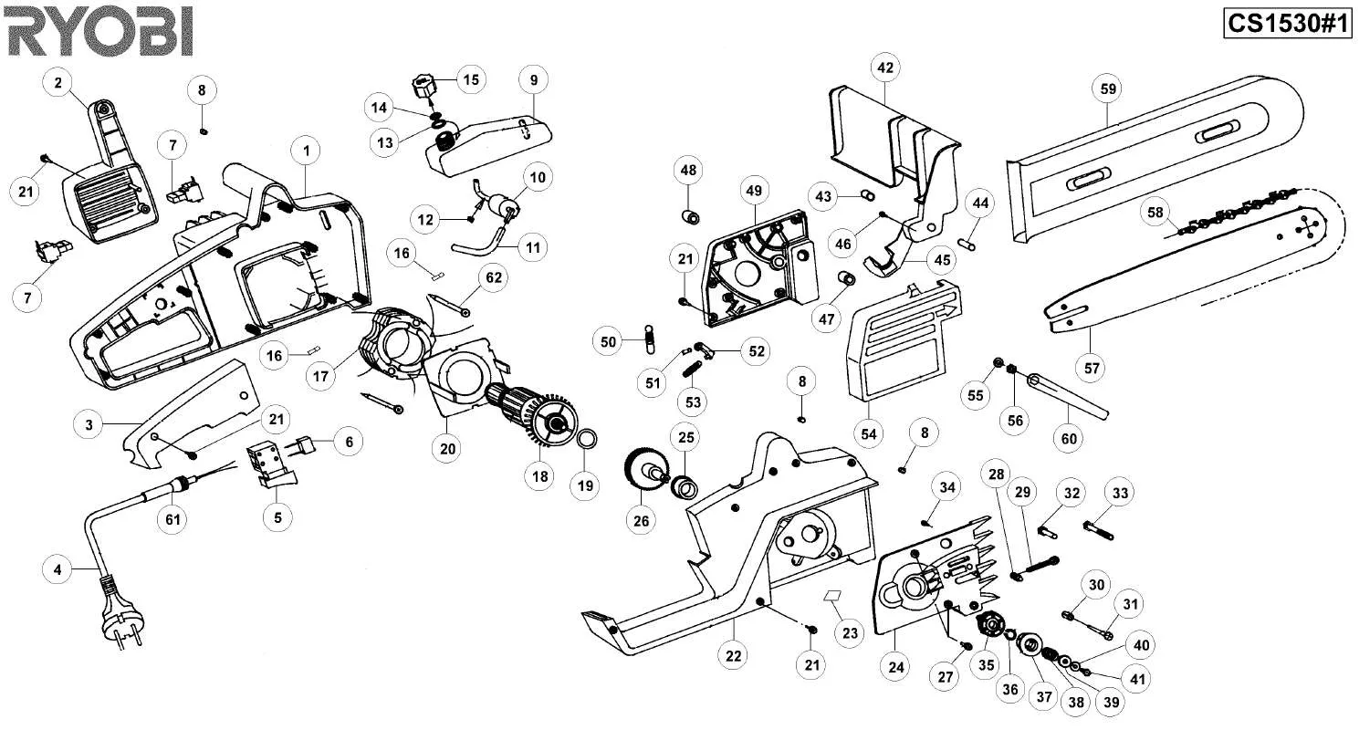 Mode d'emploi RYOBI CS1530-1