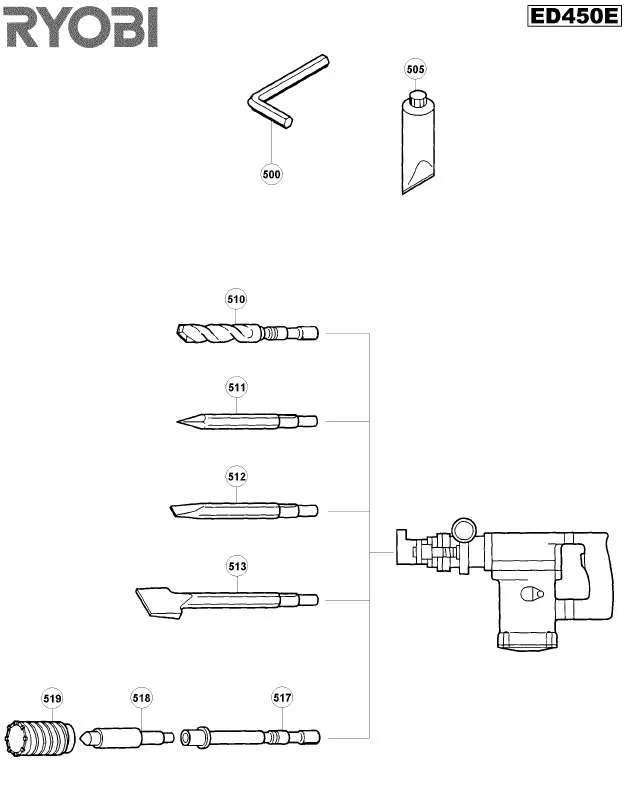 Mode d'emploi RYOBI ED450E