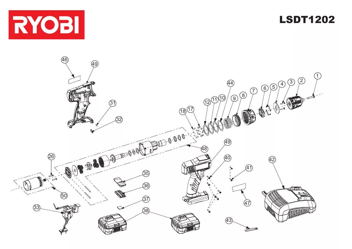 Mode d'emploi RYOBI LSDT1202