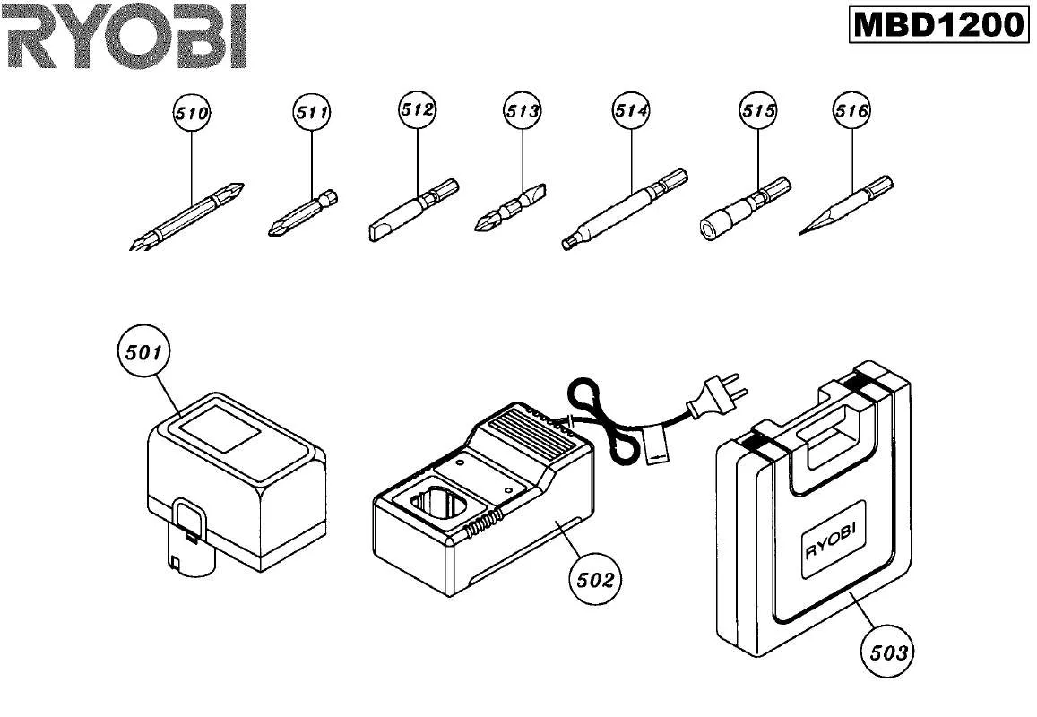 Mode d'emploi RYOBI MBD1200