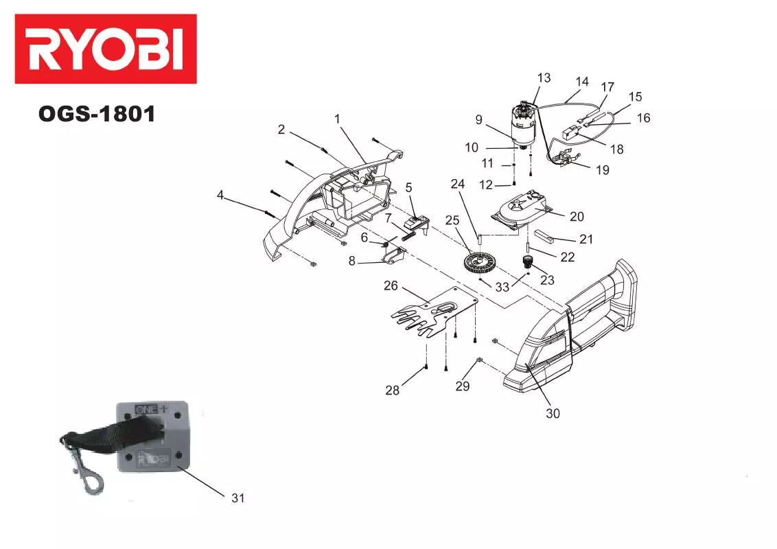 Mode d'emploi RYOBI OGS-1801