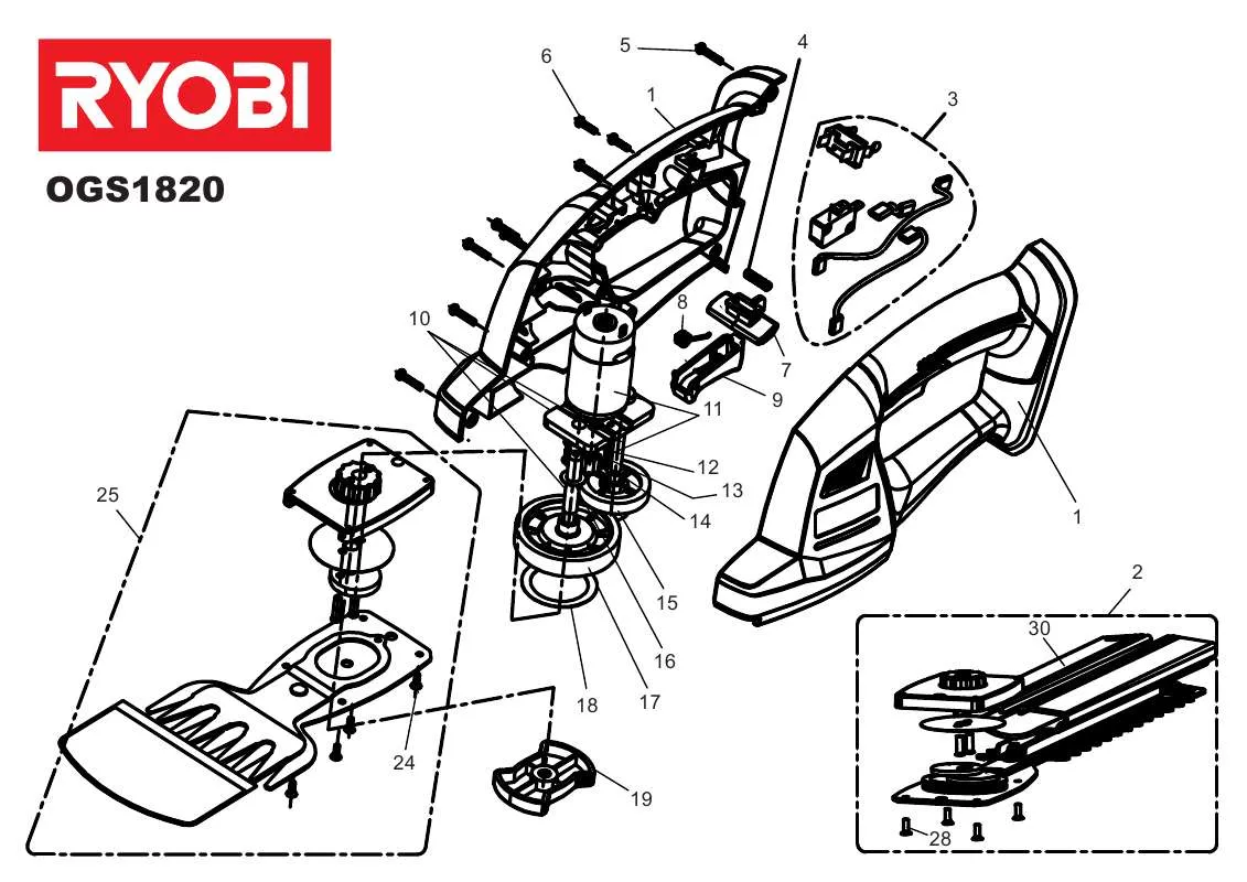 Mode d'emploi RYOBI OGS1820