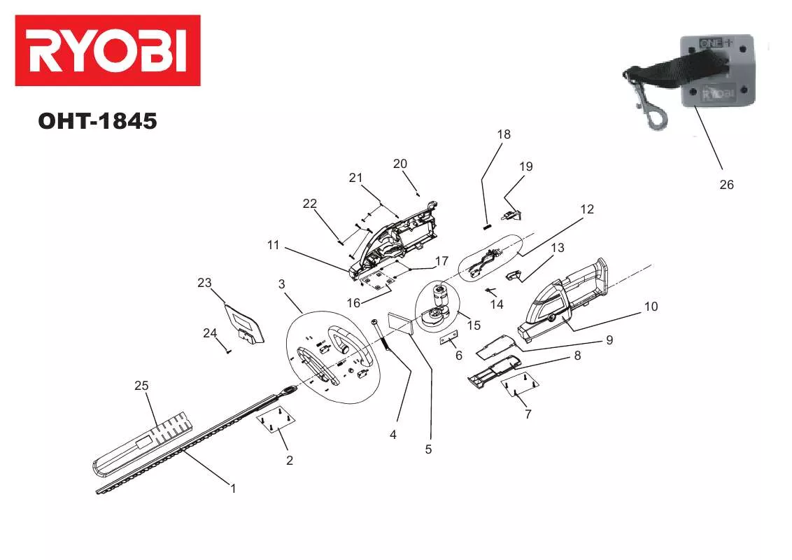 Mode d'emploi RYOBI OHT-1845