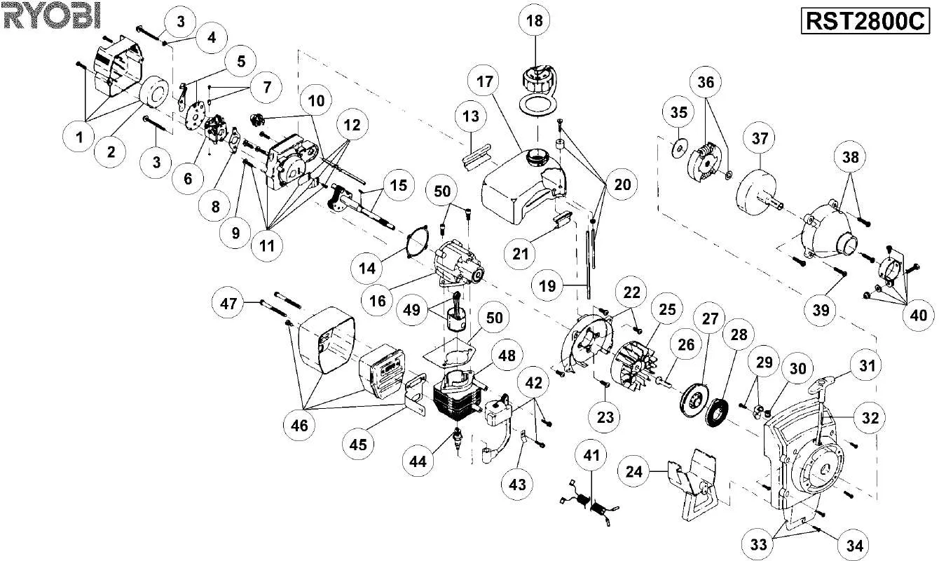 Mode d'emploi RYOBI RST2800C