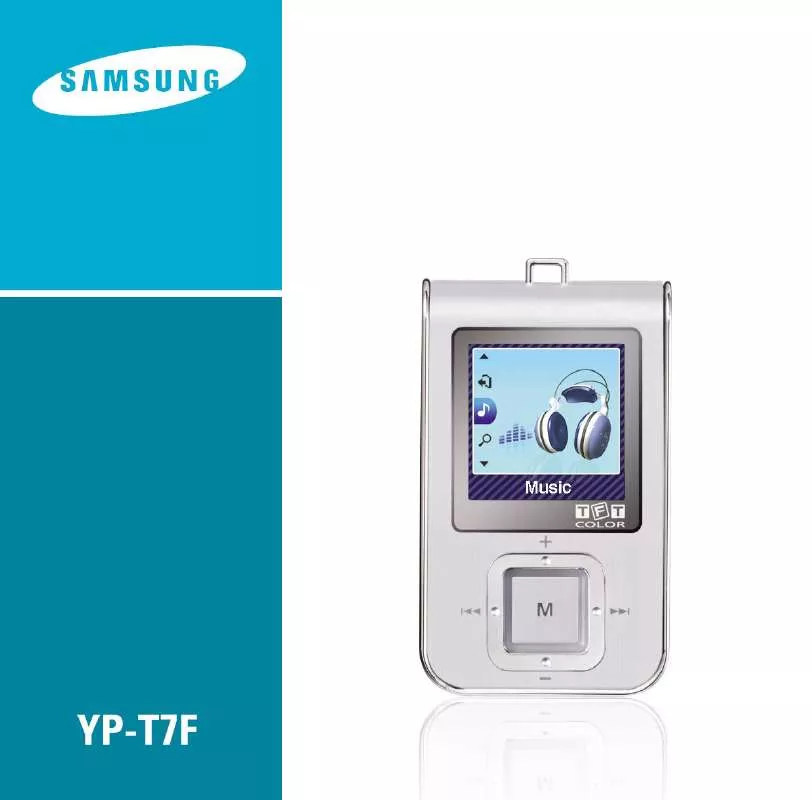 Mode d'emploi SAMSUNG YP-T7FX