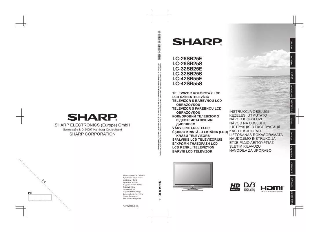 Mode d'emploi SHARP LC-26/32SB25E/S/42SB55E/S