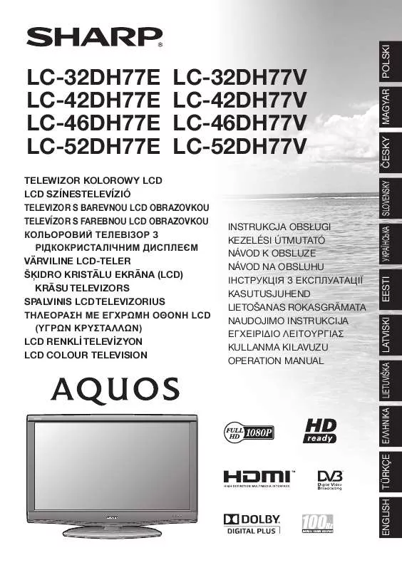 Mode d'emploi SHARP LC-32