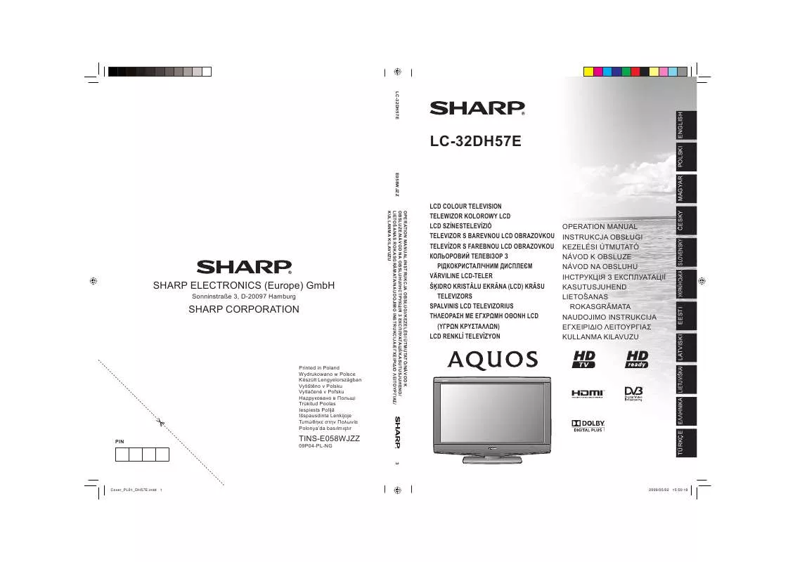 Mode d'emploi SHARP LC-32DH57E