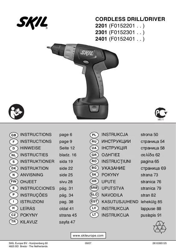 Mode d'emploi SKIL 2401