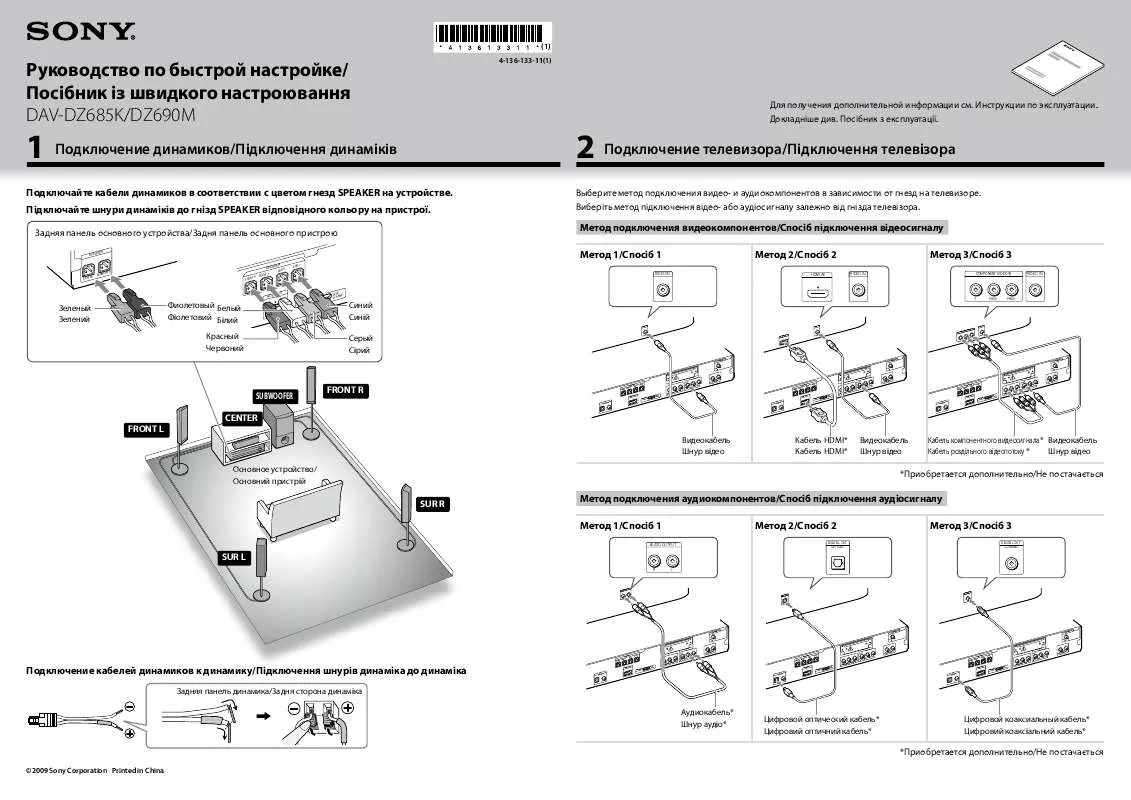 Mode d'emploi SONY DAV-DZ690M