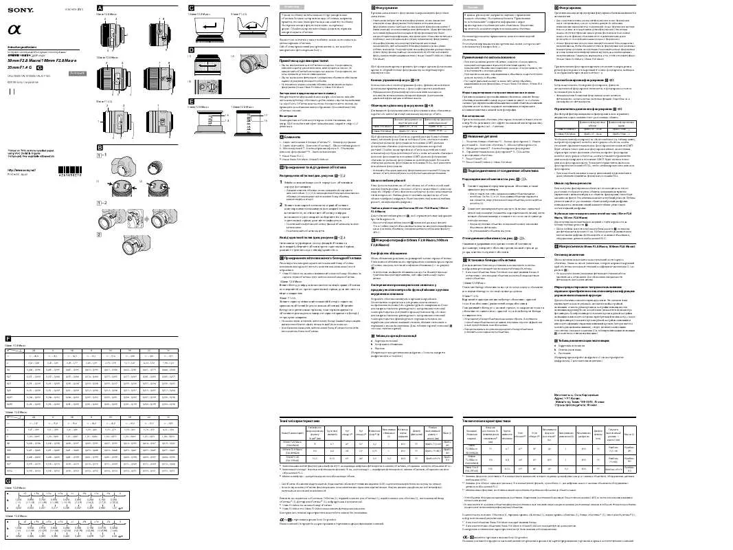 Mode d'emploi SONY SAL100M28