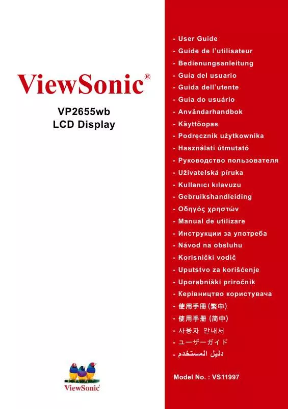 Mode d'emploi VIEWSONIC VP2655WB